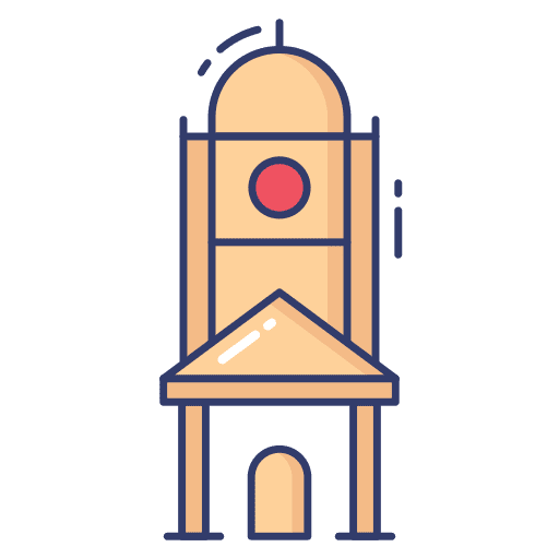 Clock tower clock tower building monuments icon