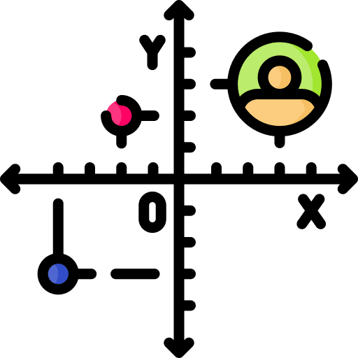 Coordinate point position orientation icon