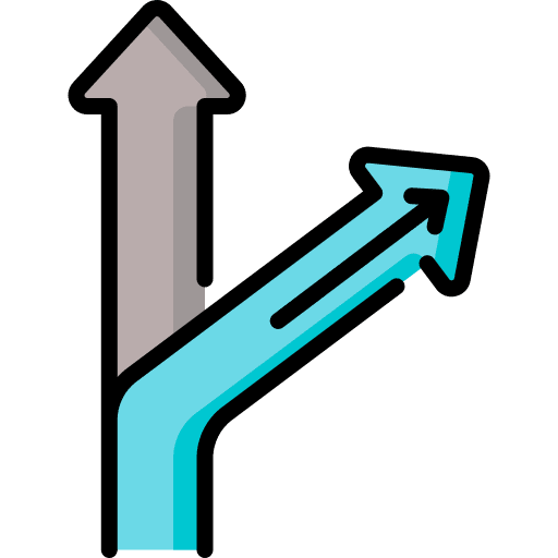 Turn right arrow crossing traffic sign icon Turn right arrow crossing traffic sign icon