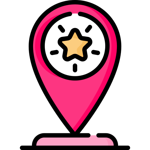Place star map pointer pin icon Place star map pointer pin icon