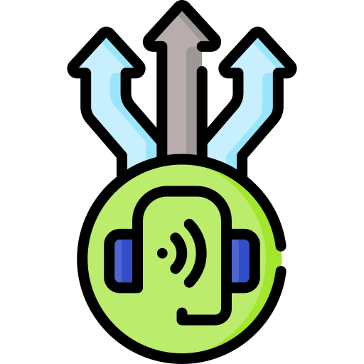 Voice assistant arrow directional sign orientation icon Voice assistant arrow directional sign orientation icon