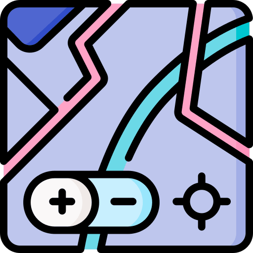 Zoom geography navigation position icon Zoom geography navigation position icon