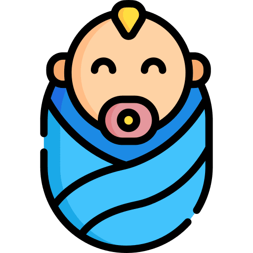 Baby dummy newborn blanket icon Baby dummy newborn blanket icon