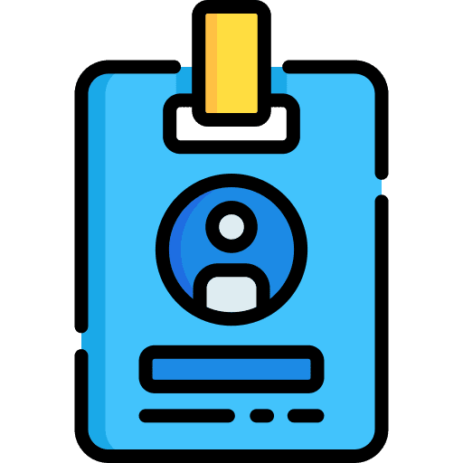 Id card identity user pass icon