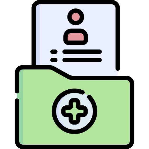 Medical record medical record folder document icon
