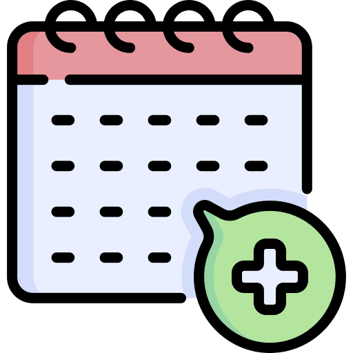 Schedule time and date medical appointment medical checkup icon