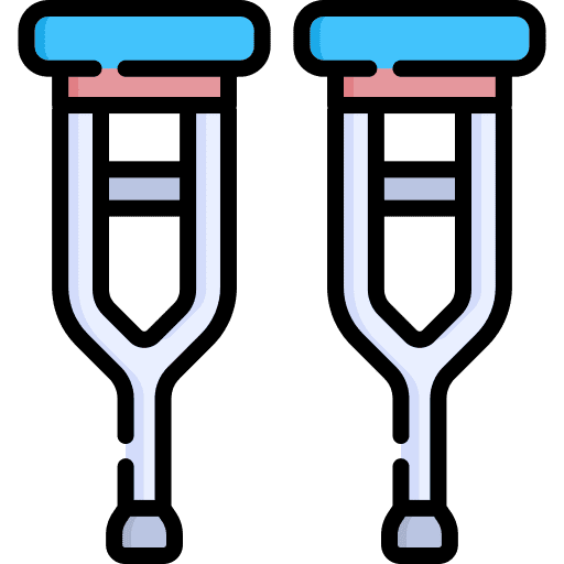 Crutch orthopedic physiotherapy crutch icon Crutch orthopedic physiotherapy crutch icon