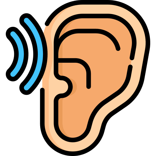 Ear noise sound healthcare and medical icon Ear noise sound healthcare and medical icon