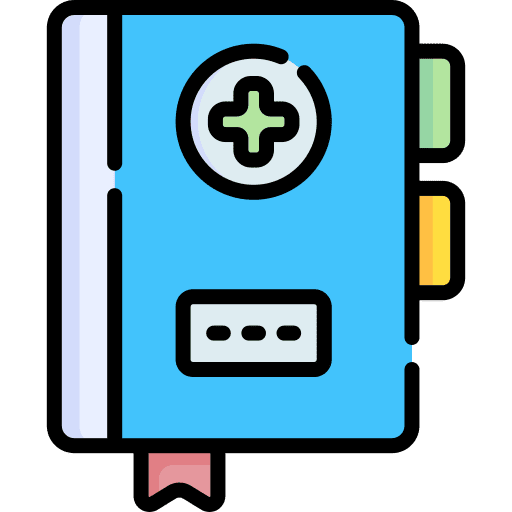 Medical handbook education manual medical handbook icon Medical handbook education manual medical handbook icon