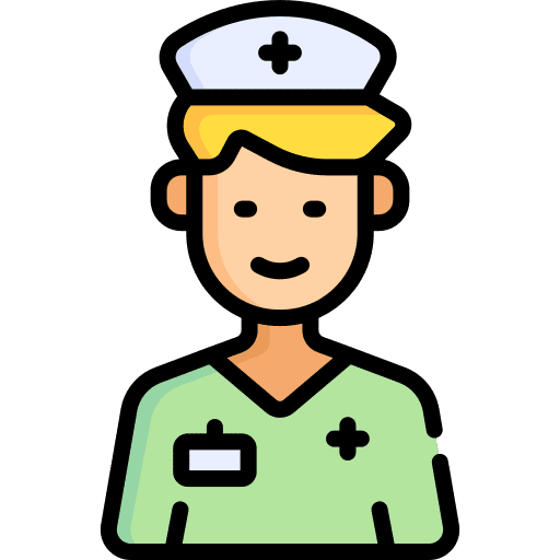 Nurse hospital short hair caucasian icon Nurse hospital short hair caucasian icon