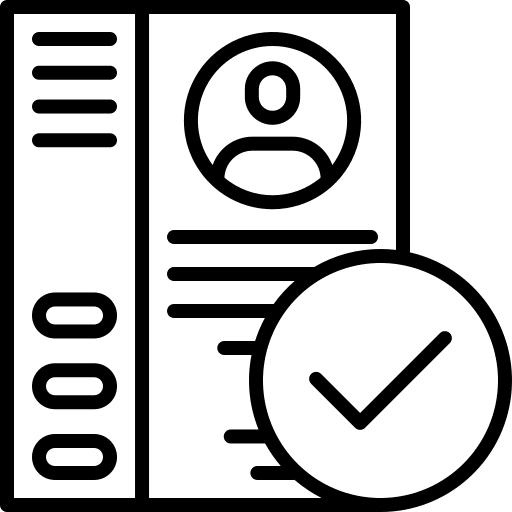 Approve correct attendance mark icon