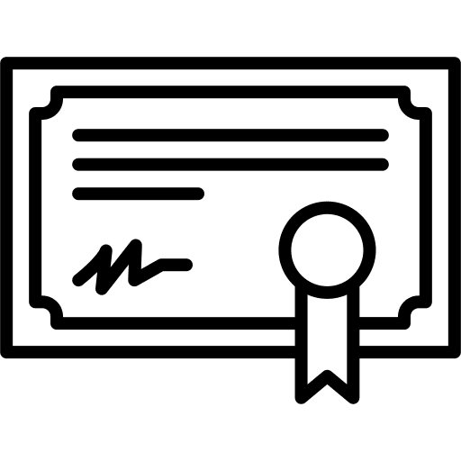Certificate certificate files and folders certification icon