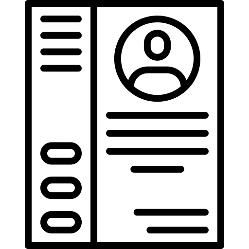 Cv curriculum vitae personal profile portfolio icon