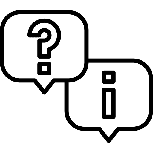 Interview conversation doubts communication icon