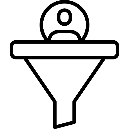 Funnel human resources user filter icon Funnel human resources user filter icon