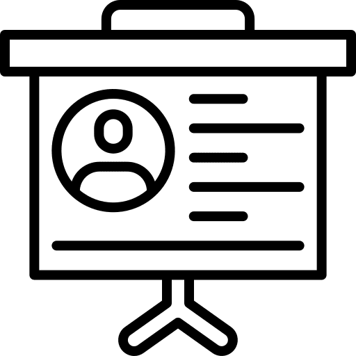 Presentation work business business and finance icon Presentation work business business and finance icon