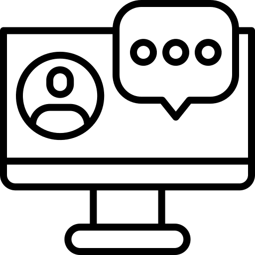 Online interview interview online video conference icon Online interview interview online video conference icon