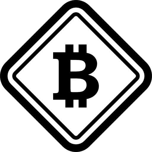 Bitcoin warning symbol signs symbol money icon