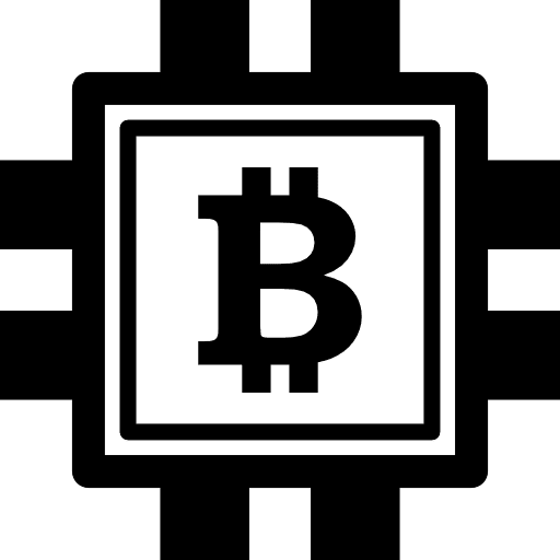Bitcoin in processor commerce processor money icon