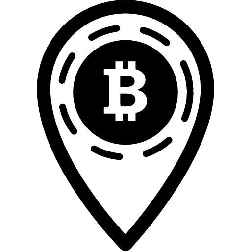 Bitcoin placeholder pin localize maps and flags icon