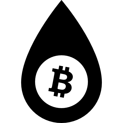 Droplet with bitcoin symbol bitcoin symbol commerce bitcoin icon