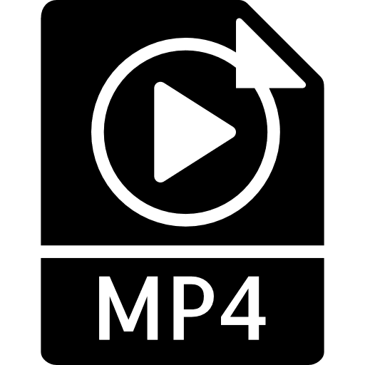 Mp4 audio file extension symbol icon
