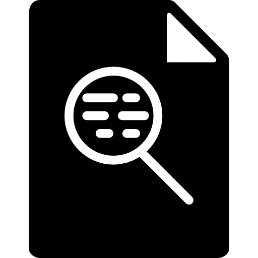 Search tools and utensils test magnifying glass icon