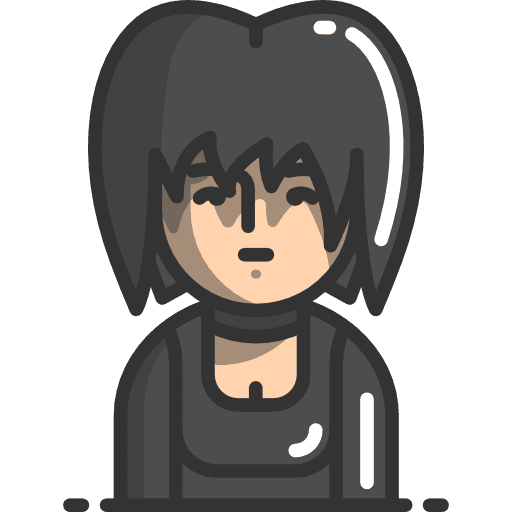 Woman emo profile people icon