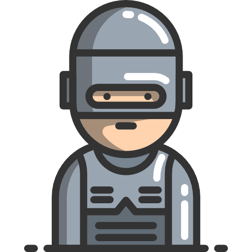 Robocop robot people police icon