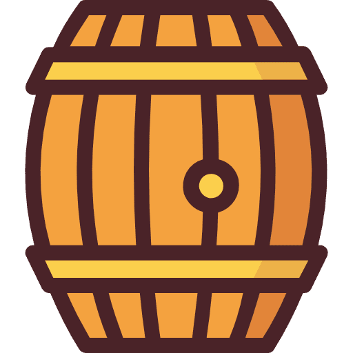 Barrel food and restaurant pub food icon
