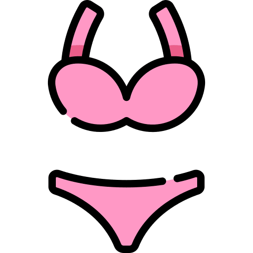 Bikini fashion beach swimming pool icon