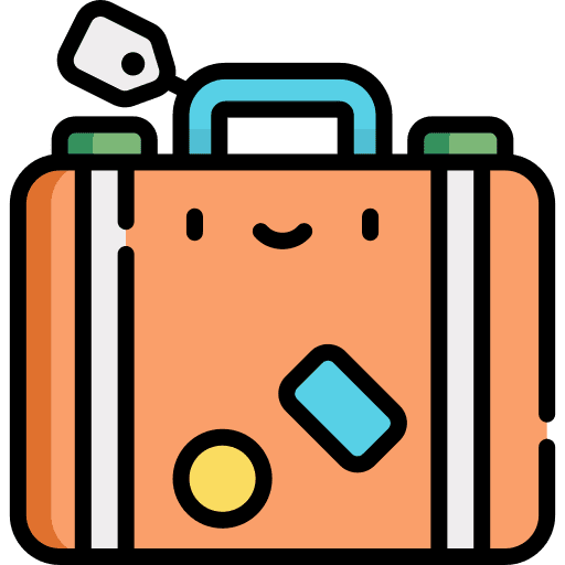Luggage suitcase travelling baggage icon