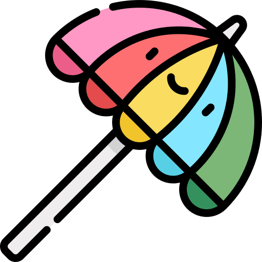 Parasol summertime sunshade parasol icon