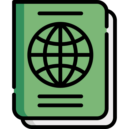 Passport passport identification document icon