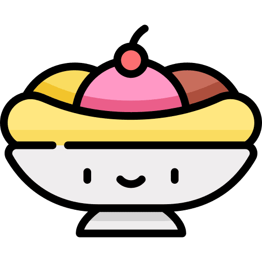 Banana split split dessert banana split icon