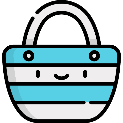 Beach bag sand fashion bag icon