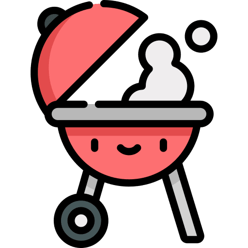 Grill food and restaurant tools and utensils barbecue icon