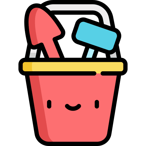 Bucket leisure beach sand bucket icon
