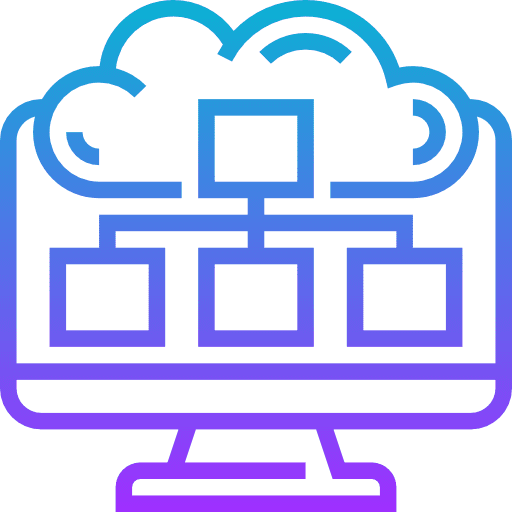 Cloud ui monitor cloud computing icon