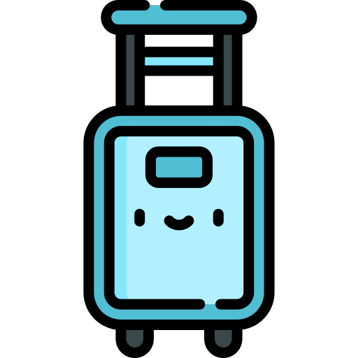 Suitcase travel baggage travelling icon