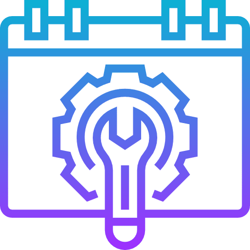 Calendar interface tool wrench icon Calendar interface tool wrench icon