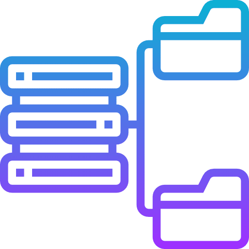 Database scheme files and folders electronics icon Database scheme files and folders electronics icon