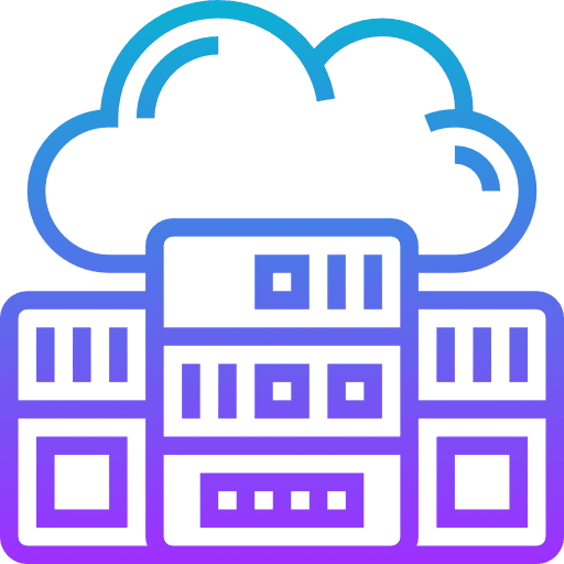 Database storage server hosting icon Database storage server hosting icon