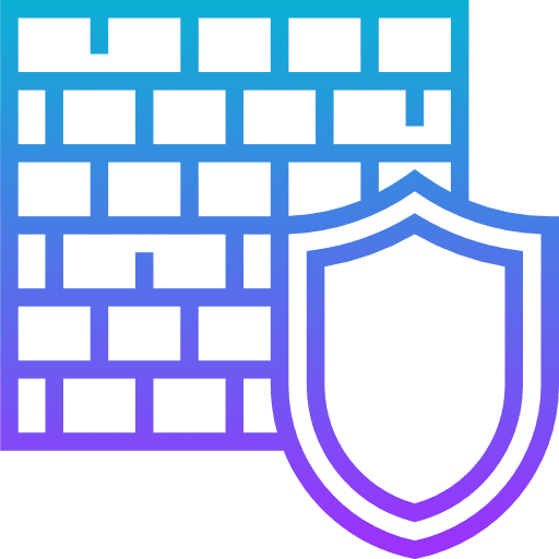 Firewall fire seo and web antivirus icon