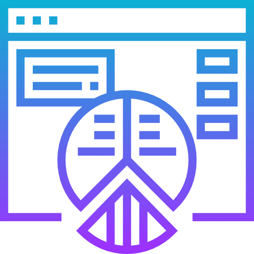 Pie chart interface pie chart browser icon