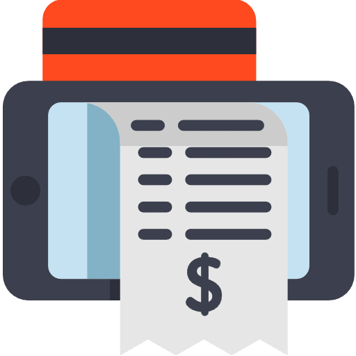 Check ecommerce bill ticket icon