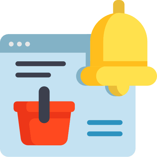 Notification notification ecommerce online shopping icon Notification notification ecommerce online shopping icon