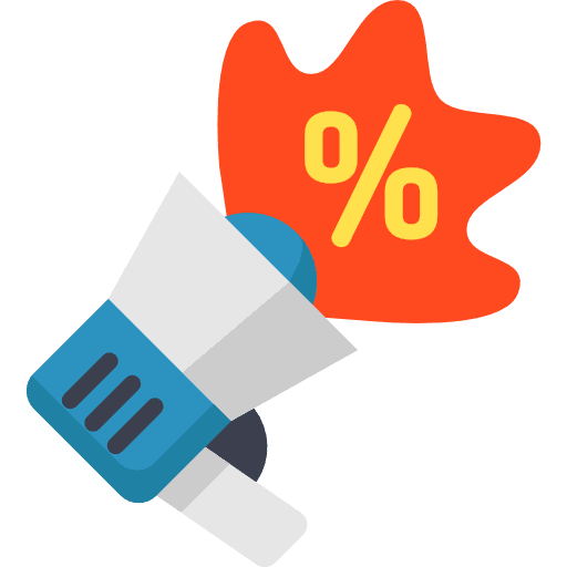 Advertising offer marketing communications icon Advertising offer marketing communications icon