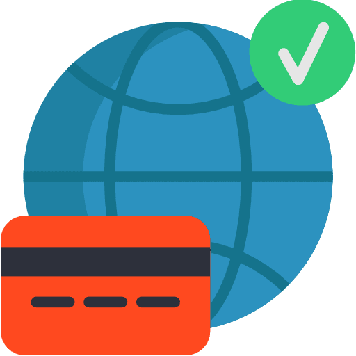 Payment method world business and finance card icon Payment method world business and finance card icon