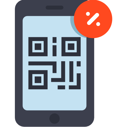 Qr commerce and shopping mobile bar code icon Qr commerce and shopping mobile bar code icon